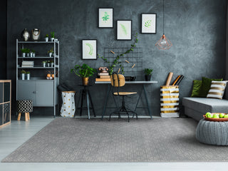 Dynamic Rugs Mysterio 12222 Dark Grey Area Rug Lifestyle Image Feature