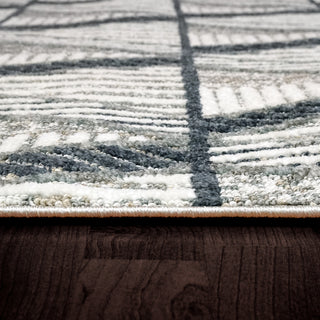 Dynamic Rugs Myth 7292 Cream/Blue/Light Grey Area Rug Detail Image