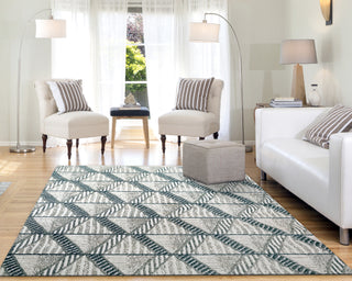 Dynamic Rugs Myth 7292 Cream/Blue/Light Grey Area Rug Lifestyle Image Feature