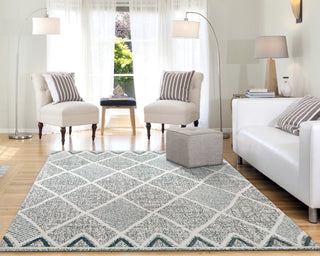 Dynamic Rugs Myth 7297 Cream/Blue/Light Grey Area Rug