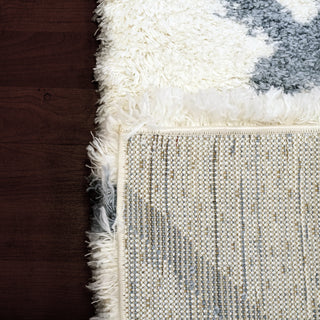 Dynamic Rugs Nitro Lux 6361 Ivory/Blue Area Rug Detail Image