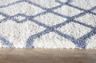 Dynamic Rugs Nitro Lux 6361 Ivory/Blue Area Rug Detail Image