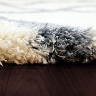 Dynamic Rugs Nitro Lux 6361 Ivory/Blue Area Rug Detail Image