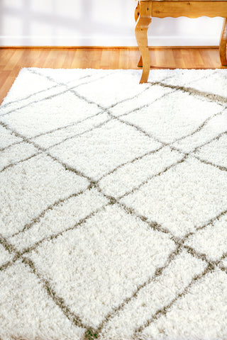 Dynamic Rugs Nordic 7431 White/Silver Area Rug Lifestyle Image Feature