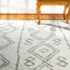 Dynamic Rugs Nordic 7434 Silver/White Area Rug Lifestyle Image Feature