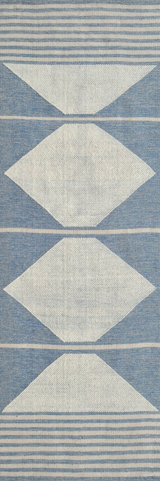 Dynamic Rugs Oak 8374 Blue/Ivor Area Rug Finished Runner Image