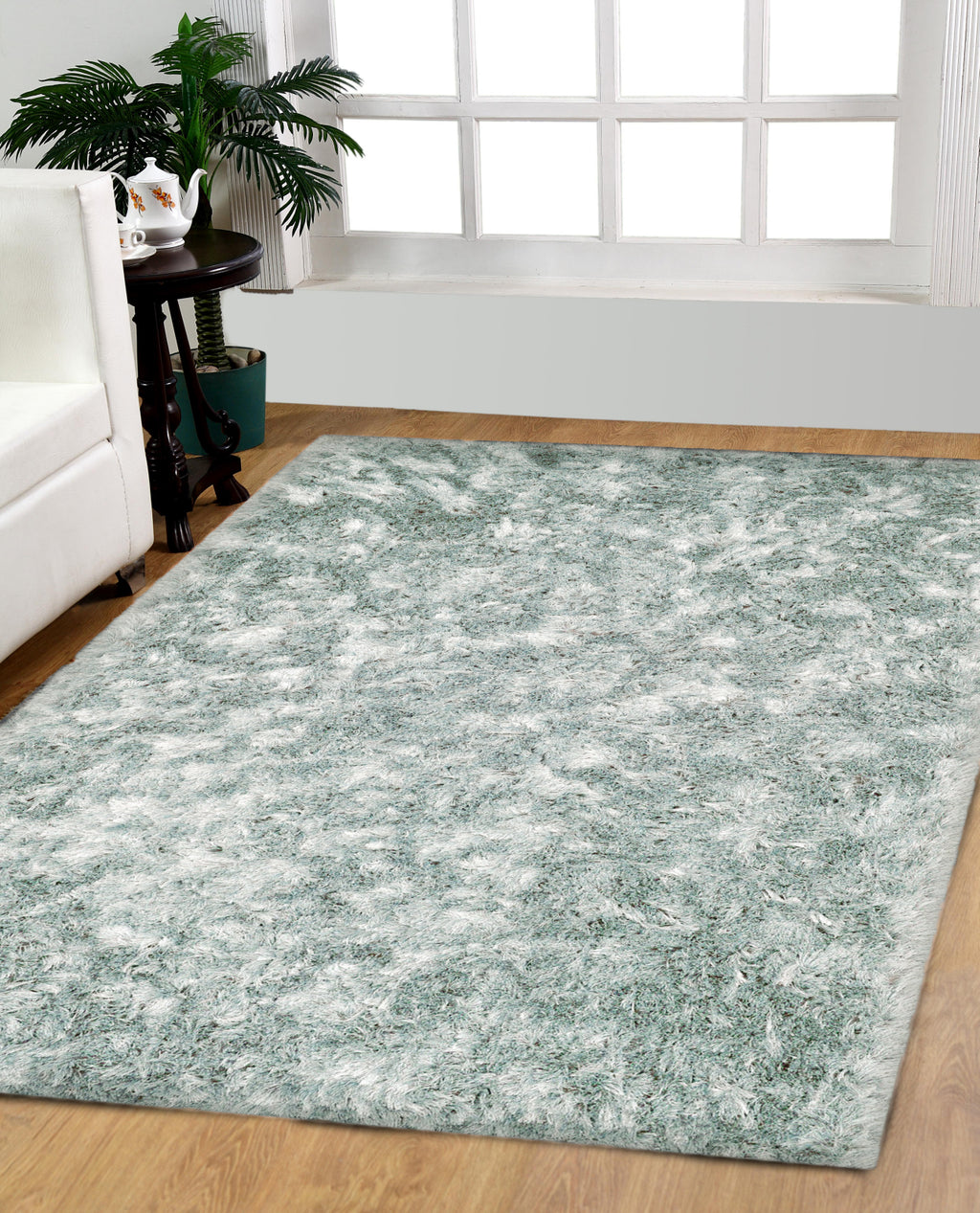 Dynamic Rugs Paradise 2400 Teal Area Rug Lifestyle Image Feature