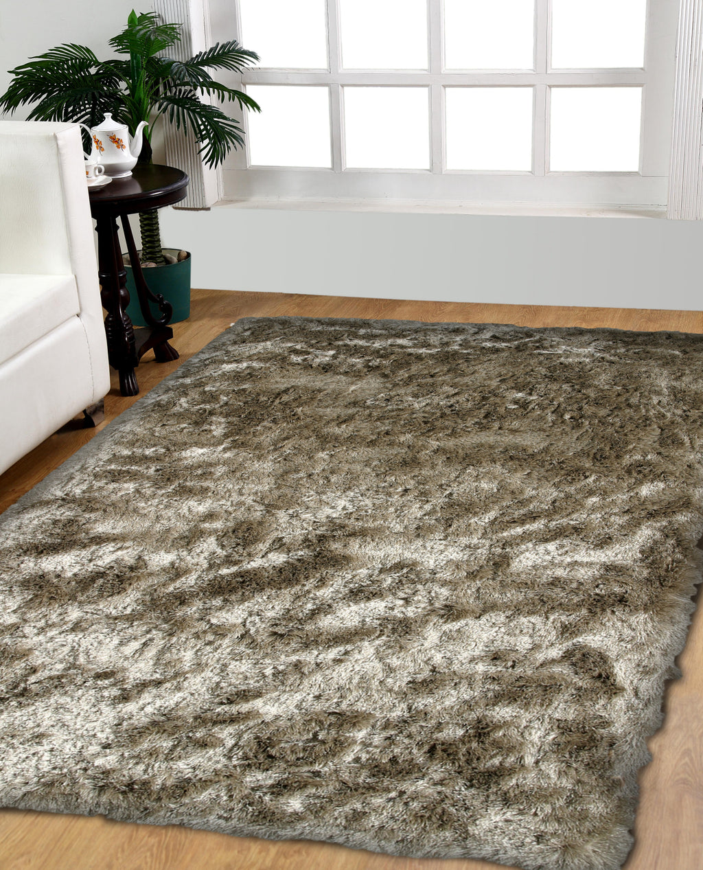 Dynamic Rugs Paradise 2400 Taupe Area Rug Lifestyle Image Feature
