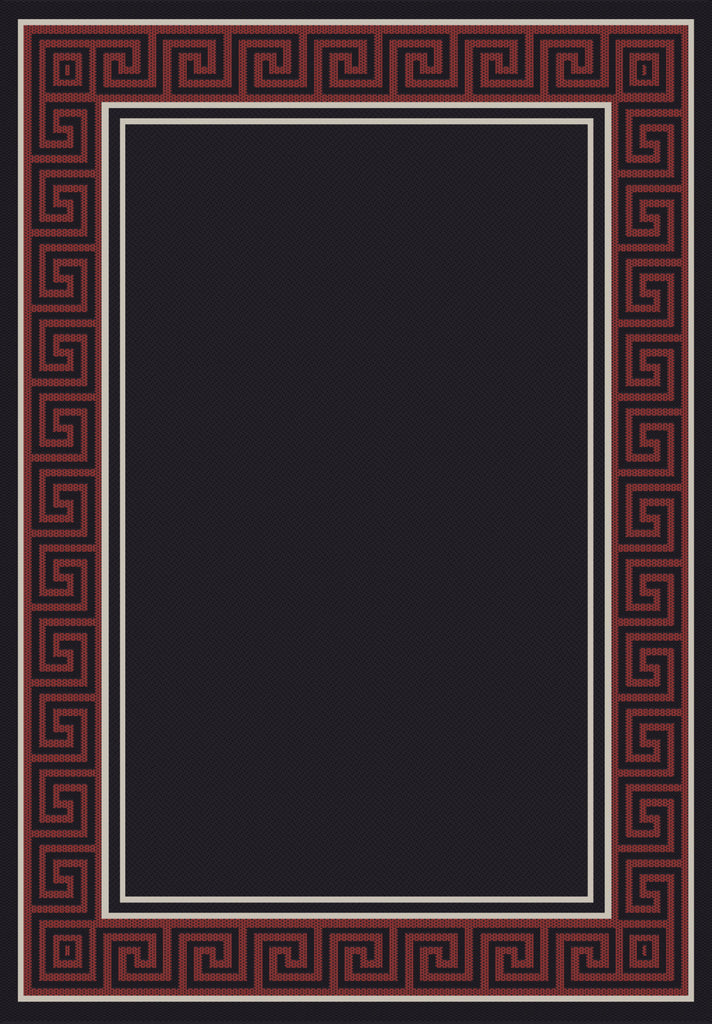 Dynamic Rugs Piazza 0720 Black/Red Area Rug main image