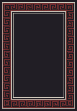 Dynamic Rugs Piazza 0720 Black/Red Area Rug main image