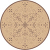 Dynamic Rugs Piazza 2583 Natural/Brown Area Rug Round Shot