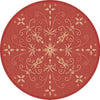 Dynamic Rugs Piazza 2583 Red Area Rug Round Shot