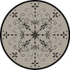 Dynamic Rugs Piazza 2583 Sand/Black Area Rug Round Shot