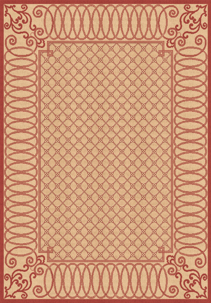 Dynamic Rugs Piazza 2587 Beige/Red Area Rug main image
