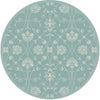 Dynamic Rugs Piazza 2744 Blue Area Rug Round Shot