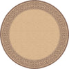 Dynamic Rugs Piazza 2745 Brown Area Rug Round Shot