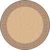 Dynamic Rugs Piazza 2745 Brown Area Rug Round Shot