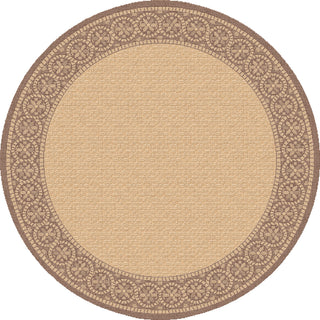 Dynamic Rugs Piazza 2745 Brown Area Rug Round Shot