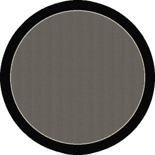 Dynamic Rugs Piazza 2746 Black Area Rug Round Shot