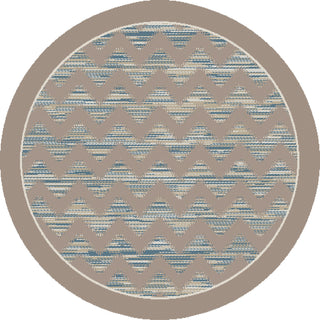 Dynamic Rugs Piazza 6137 Natural/Brown Area Rug Round Shot