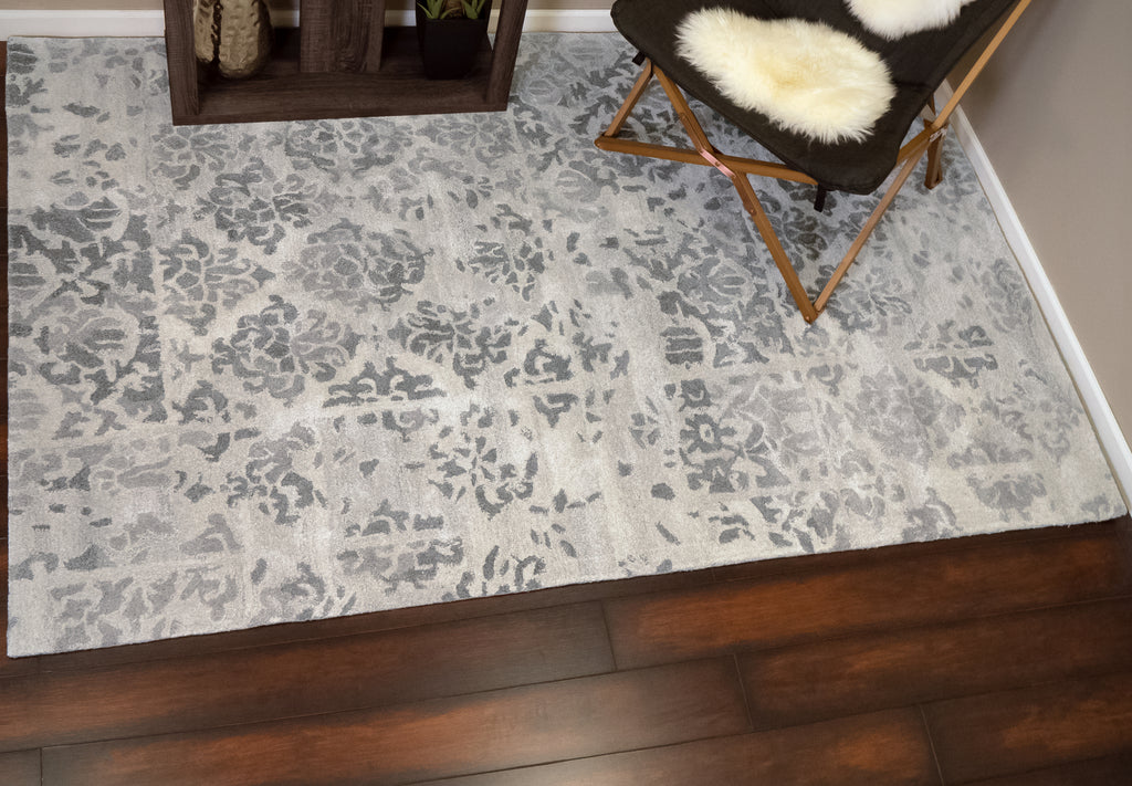 Dynamic Rugs Posh 7814 Grey Area Rug Lifestyle Image Feature