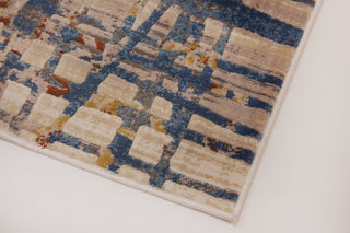 Dynamic Rugs Prism 4443 Ivory/Blue Area Rug Detail Image