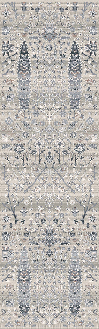 Dynamic Rugs Refine 4635 Taupe Silver Gold Area Rug Finished Runner Image