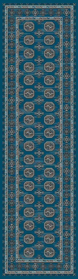 Dynamic Rugs Regal 88404 Blue Area Rug Finished Runner Image