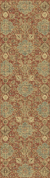 Dynamic Rugs Regal 89665 Rust/Blue Area Rug Finished Runner Image
