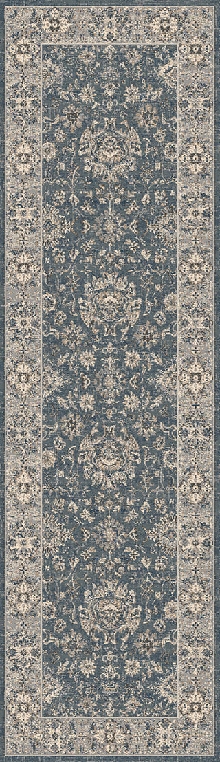 Dynamic Rugs Savoy 3572 Denim/Grey/Cream Area Rug Finished Runner Image