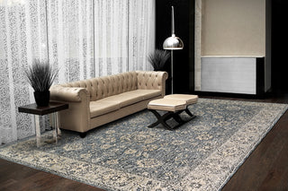 Dynamic Rugs Savoy 3572 Denim/Grey/Cream Area Rug Lifestyle Image Feature