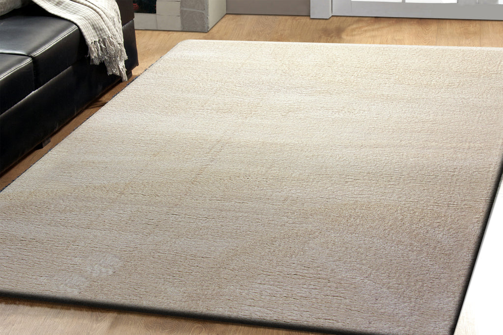 Dynamic Rugs Silky Shag 5900 Ivory Area Rug Lifestyle Image Feature