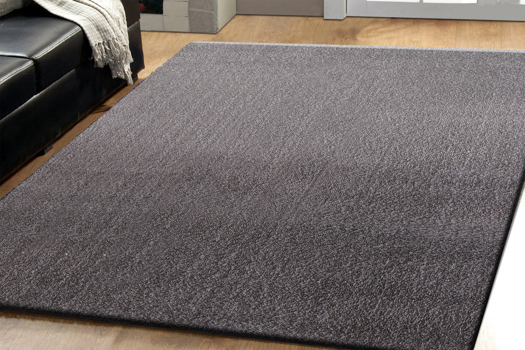 Dynamic Rugs Silky Shag 5900 Silver Area Rug Lifestyle Image Feature