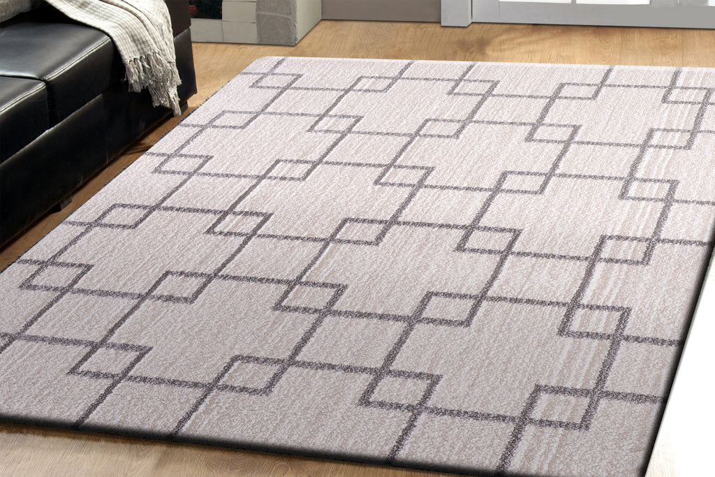Dynamic Rugs Silky Shag 5901 Ivory/Silver Area Rug Lifestyle Image Feature