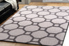 Dynamic Rugs Silky Shag 5903 White/Silver Area Rug Lifestyle Image Feature