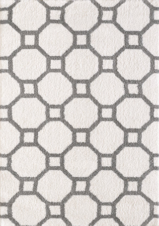 Dynamic Rugs Silky Shag 5903 White/Silver Area Rug main image