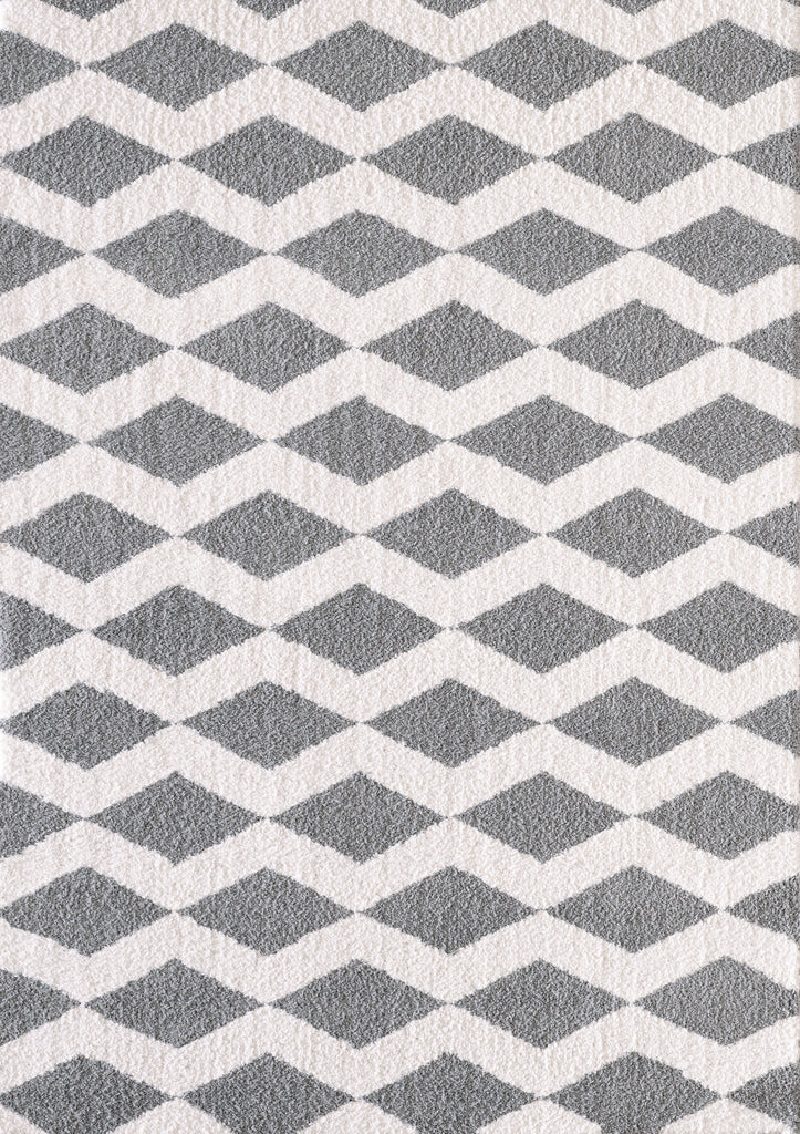 Dynamic Rugs Silky Shag 5904 White/Silver Area Rug main image