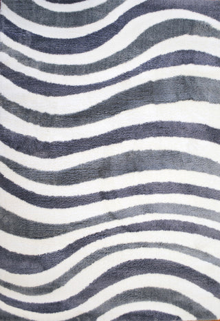 Dynamic Rugs Silky Shag 5921 White/Grey Area Rug main image