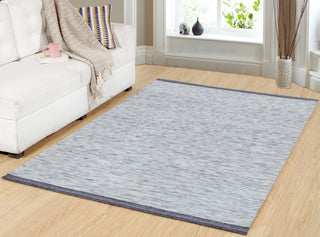 Dynamic Rugs Summit 76800 Dark Grey/Light Blue Area Rug Lifestyle Image Feature