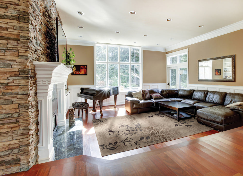 Dynamic Rugs Treasure 2196 Cream Area Rug Room Shot Feature