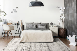 Dynamic Rugs Troya 4604 Grey/Ivory Area Rug Lifestyle Image Feature