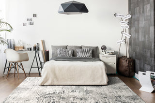 Dynamic Rugs Troya 4607 Grey/Ivory Area Rug Lifestyle Image Feature