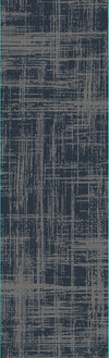 Dynamic Rugs Unique 4050 Grey Navy Area Rug Finished Runner Image