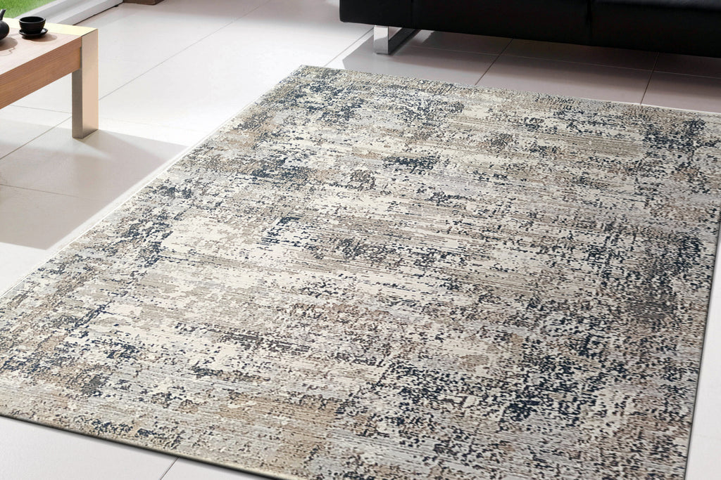 Dynamic Rugs Unique 4054 Grey Blue Area Rug Lifestyle Image Feature