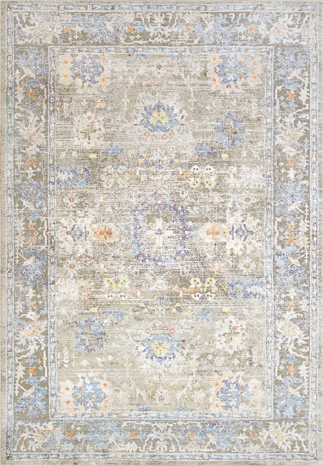 Dynamic Rugs Valley 7981 Grey/Gold/Blue Area Rug main image