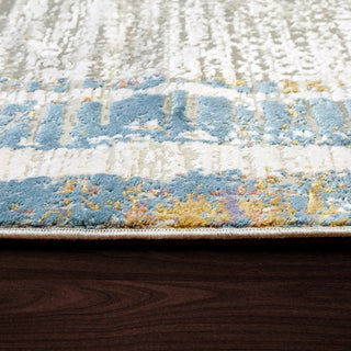 Dynamic Rugs Valley 7989 Grey/Blue Area Rug Detail Image