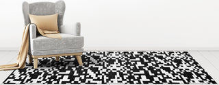 Dynamic Rugs Verve 6551 Black/White Area Rug Lifestyle Image Feature