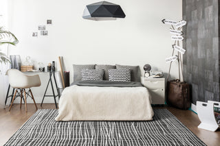 Dynamic Rugs Verve 6552 Black/White Area Rug Lifestyle Image Feature