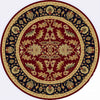 Dynamic Rugs Yazd 1744 Red Area Rug Round Shot