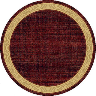 Dynamic Rugs Yazd 1770 Red Area Rug Round Shot